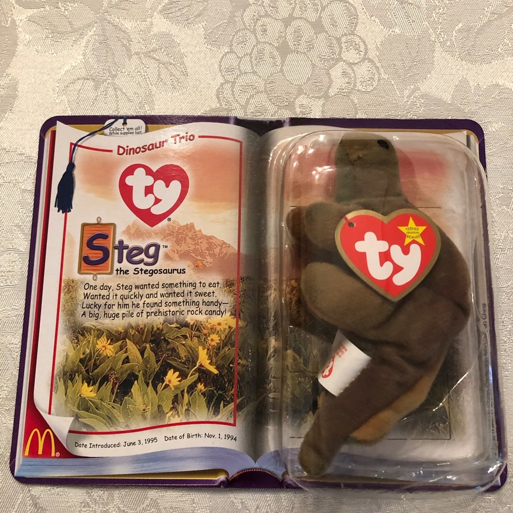 Ty Teenie Beanie Babies Steg the stegosaurus
